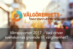 Vårrapport 2017 Välgörenhetsbarometern - Pressmeddelande